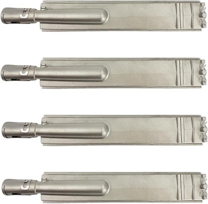 4-Set Heavy Duty Cast Stainless Steel Grill Burners for Bull, Grill Replacement Parts for Bull, Blaze, Cal Flame, Lion, Grilljob, Aussie, Char Broil, Turbo, Thermos, Beefeater, Jenn Air, Nexgrill, etc