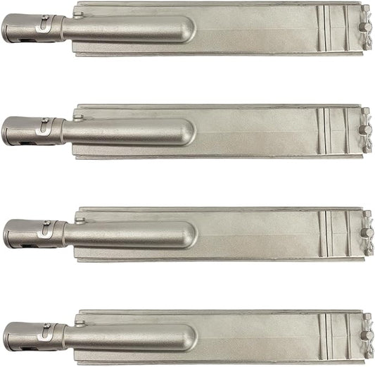 4-Set Heavy Duty Cast 304 Stainless Steel 16" Grill Burners for Bull，Premium Outdoor BBQ Gas Grill Replacements Parts for 16516 23301 44305 Bull Aussie Blaze CharBroil NEXGRILL Thermos Turbo.