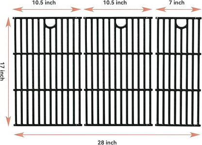 463448021 Cast Iron Cooking Grates for Charbroil Performance 463448021 463449021 463466522 463455021 5 Burner Grill,17 Inch Cooking Grids for Charbroil Replaces Parts G426-0004-W1 G426-0005-W1