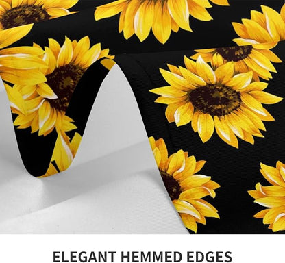 Rectangle Table Cloth,Floral Seamless Pattern Sunflowers Tablecloths Stain Resistance Water Repellent Washable Table Cover Decor for Home Kitchen Dining Party Patio Indoor and Outdoor 60"x 84"