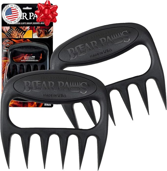 The Original Bear Paw Meat Shredder - Claws for Shredding Pork, Chicken & Any Meat (Black)