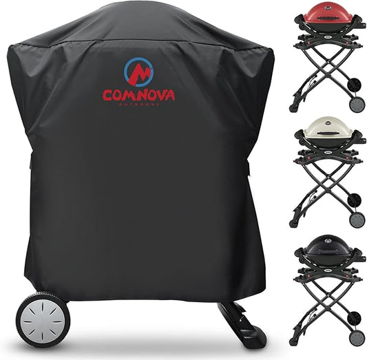 Comnova Weber Grill Cover - Q Series, Q2000/Q200/Q1000/Q100, Q2200, 2400, 1200, 1400 & More - Heavy Duty & Waterproof