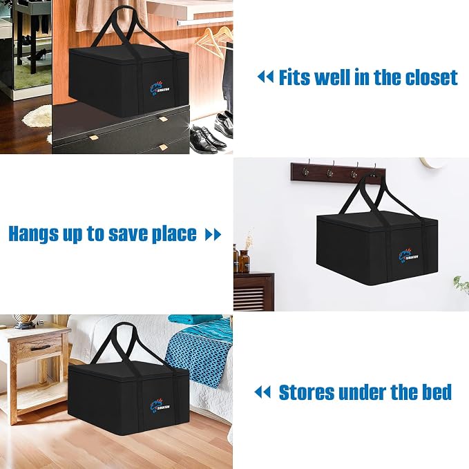 SIRUITON Cushion Storage Bag 600D Oxford,Waterproof,32" L x 32" W x 24" H | Heavy duty, rip proof, with handle & zipper, for patio & garden cushions, UV-resistant, all-weather protection