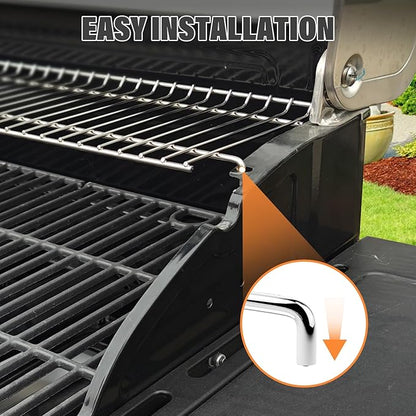 Utheer Stainless Steel Warming Rack for Nexgrill 4-Burner 720-0925 Gas Grills, Fits Nexgrill 720-0925P 720-0925PA 720-0925PG, 23.8" × 7.2" Top Warming Grate Replacement