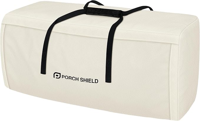 Porch Shield Outdoor Cushion Storage Bag 62 inch Waterproof Outside Storage Bags for Patio Furniture with Zippers and Handles