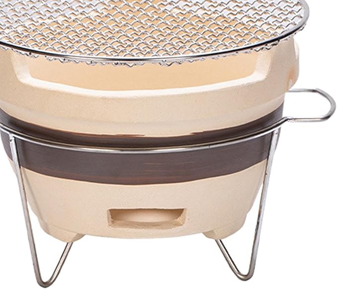 Small Charcoal Grill Camping Stove Multifunctional BBQ Grill Portable Clay Stove Japanese for Outside BBQ Picnic Hiking Patio, Style C