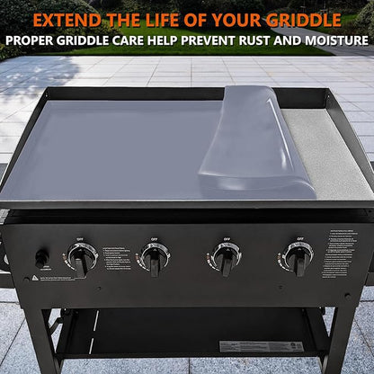 22" Silicone Griddle Mat for Blackstone 22 Inch Grill, Heavy Duty Food Grade Silicone Griddle Cover, Protect Your Grill from Dirt & Rust All Year Round (Gray)