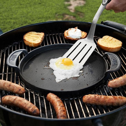 7421 Enameled Cast Iron 12" Gourmet BBQ System Griddle Replacement Parts for Weber Original Kettle Premium 22-inch Charcoal Grill, 22'' Smokers, Performer Premium Grill