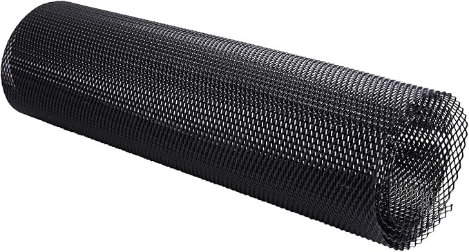 AggAuto Universal 40"x13" Car Grill Mesh 4x8mm Rhombic Hole Black | Aluminum Alloy Automotive Grille Insert Bumper, One of the Most Multifunctional Shape Grids 100x33cm