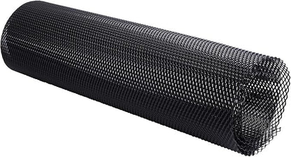 AggAuto Universal 40"x13" Car Grill Mesh 4x8mm Rhombic Hole Black | Aluminum Alloy Automotive Grille Insert Bumper, One of the Most Multifunctional Shape Grids 100x33cm