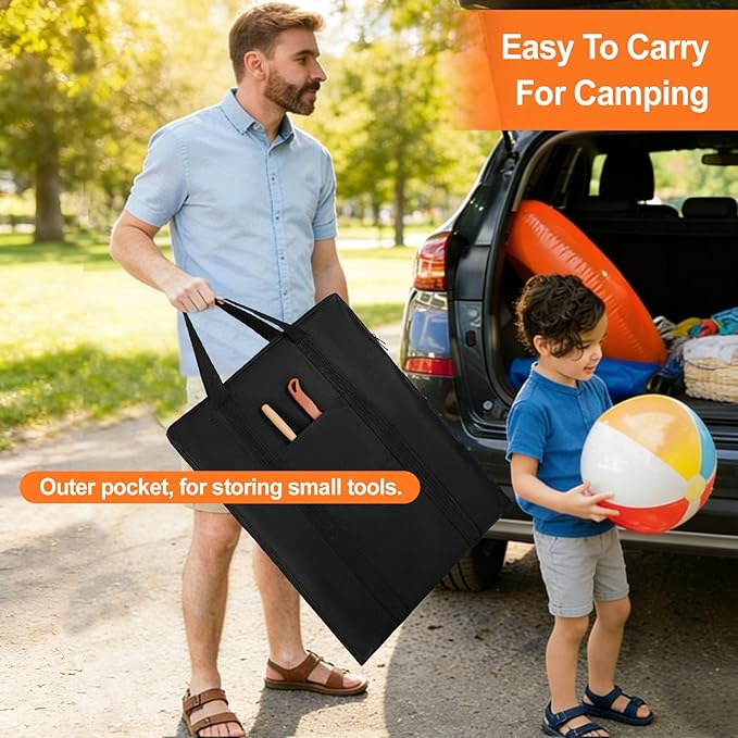 Waterproof Griddle Storage Bag for 300 Series & Flat Top Griddle, Durable Grill Protective Cover Bag for Outdoor & Indoor, Easy to Use, 26" L x 19" W x 2" H, Black