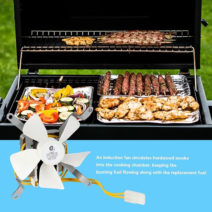 Subody Cldkz Replacement Induction Fan Kit, High Temperature Resistant Grill Induction Fan, Compatible with Traeger, Pit Boss, Camp Chef Wood Pellet Grill Smokers