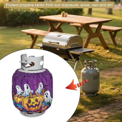 Halloween Propane Tank Cover 20lb Heavy Duty Propane Cylinder Cover Fits Standard 20 lb Tank Cylinder Waterproof Outdoor Grill Accessories