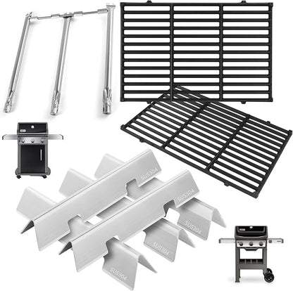 Spirit Grill Parts for Weber GS4 Spirit 2 Parts Spirit II/I 300 SER Replacement Accessories for Weber 7636 67046 69797 68843 3400302 Flavor Bar,69787 67025 Burner,7638 Grate&Crossover Tube 67278 69899