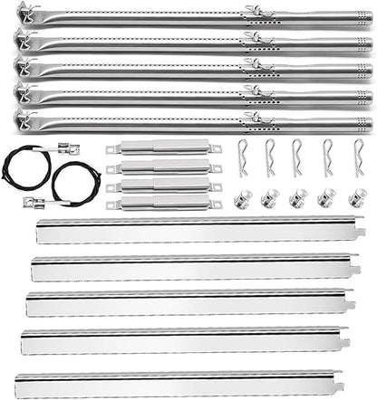 Grill Parts Replacement for Charbroil 5 Burner 463448021 463229521 463229021 463466522 463455021, G325-0002-W1 Heat Plate, G327-2100-W1 Stainless Steel Burner 463451022 463284022 Gas Grill, Igniter