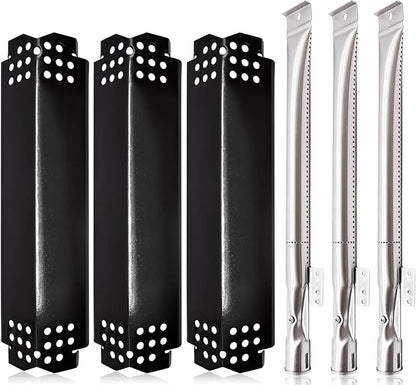 Grill Replacement Parts for Nexgrill 3 Burner 720-0925S, 720-0894F, 2-Burner 720-0864M, 720-0864, 720-0864R, Grill Heat Plates Tent and Burner Tubes for Kenmore, BBQ PRO, Backyard, Expert Grill Parts.