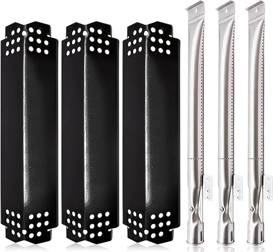 Grill Replacement Parts for Nexgrill 3 Burner 720-0925S, 720-0894F, 2-Burner 720-0864M, 720-0864, 720-0864R, Grill Heat Plates Tent and Burner Tubes for Kenmore, BBQ PRO, Backyard, Expert Grill Parts.
