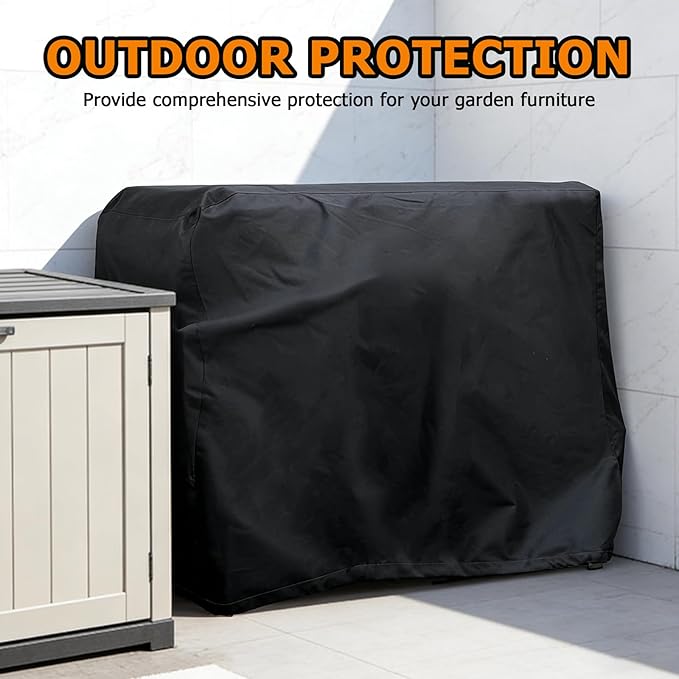 POOLTALE Outdoor prep table cover 54x23x35IN for Dining Grill Cart, Planter Boxes Stand, Raised Garden Storage Cabinet Bed, Dining Kitchen Island Stainless Steel Table Waterproof Protective, Black