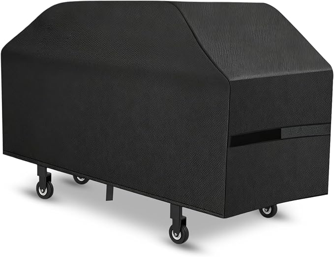 Griddle Cover, 36 Inch BBQ Gas Flat Top Grill Cover for Blackstone Grill, Waterproof, Anti-Uv, Rip-Proof, Fade Resistant Material, Outdoor Griddle Cover with Hook-and-Loop Straps, Heavy Duty Black