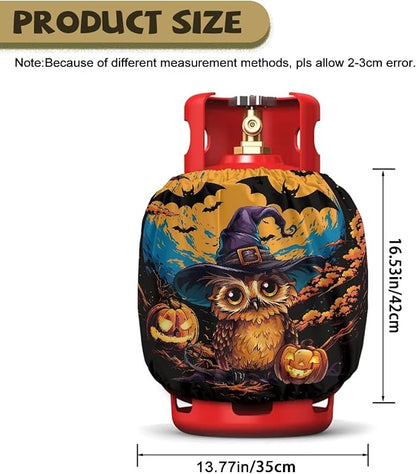 Owl Propane Tank Cover 20lb Heavy Duty Gas Cover Fits Standard 20 lb Tank Cylinder Easily Slips onto Your Propane Tank Outdoor Grill Accessories