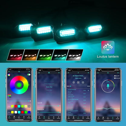 RGB LED Grill Lights for Toyota Tacoma 2020-2023 Off Road & Sport OEM | Multi-Color Tacoma Grille Light with INSTRUCTION and FUSE, APP/Remote Control 20 Custom Colors, Color-changing