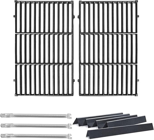 Hongso Replacement Parts for Weber Genesis 300 Series E310 S310 EP310 E320 EP320 E330 S330 EP330 Gas Grills (Front Mounted Controls), 7524 7528 Grill Grates, 62752 Burner Tubes, 7621 Flavorizer Bars