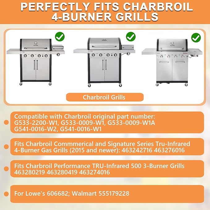 17 x 10" Infrared Emitters for Charbroil Tru-Infrared 4-Burner 463242716 463242715 G533-2200-W1 Infrared Replacement for Charbroil Parts 463276016 466242715 466242716 466242815 Commercial,Professional