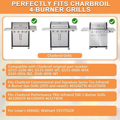 17 x 10" Infrared Emitters for Charbroil Tru-Infrared 4-Burner 463242716 463242715 G533-2200-W1 Infrared Replacement for Charbroil Parts 463276016 466242715 466242716 466242815 Commercial,Professional