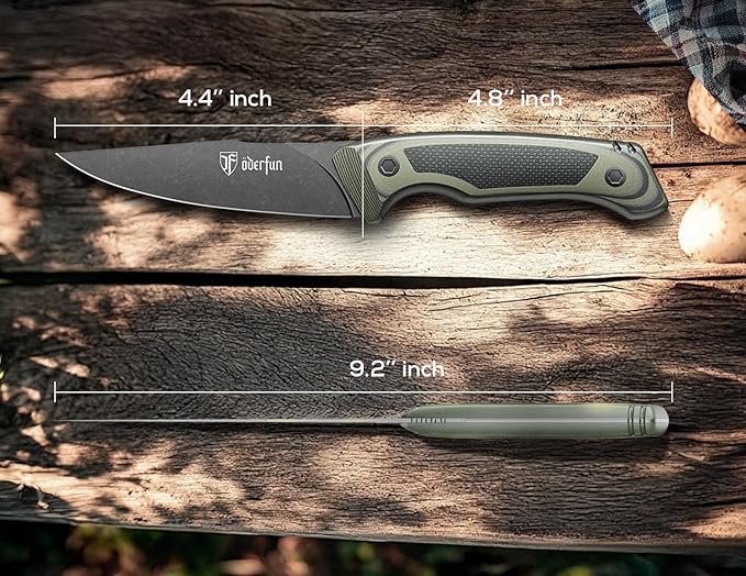 5.5 Inch Kitchen Utility Knife - Rust-Resistant Full-Tang Steel, G10 Handle - Professional Outdoor Chef Knife for Fruit & Vegetable Slicing, Paring & Tomatoes (Knife For Men Dad Father)