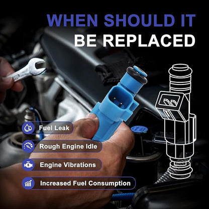 HiSport 0280155972 Fuel Injectors Replacement for Jeep Liberty 3.7L 2002-2003,Compatible with Dodge Ram 1500 3.7L 2002-2003 6PCS