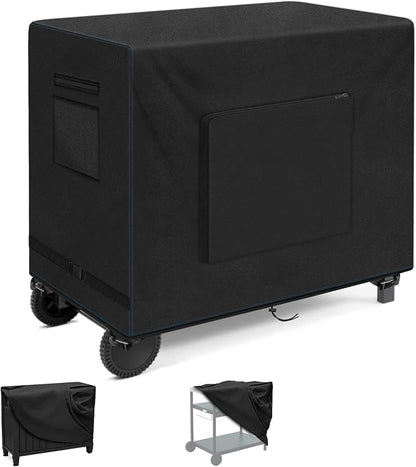 SIRUITON Outdoor Bar Cart Cover 600D Oxford,Waterproof,for 40" Table | Heavy duty, UV-resistant, tear-resistant, windproof, dustproof, fits BBQ & worktable, all-weather protection