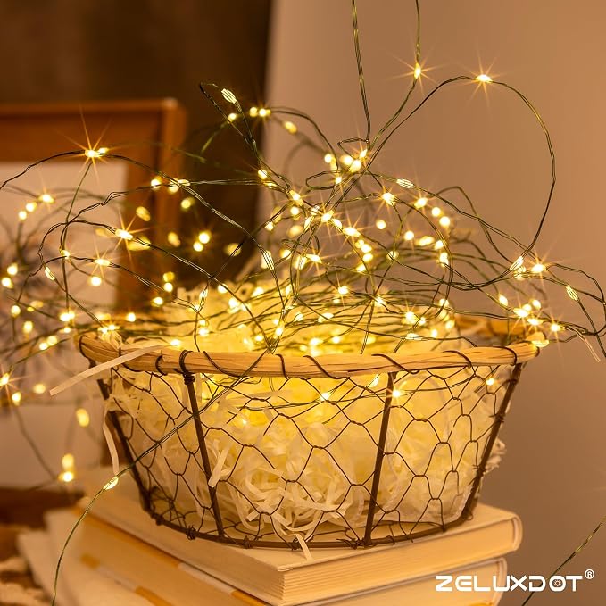 66FT 200LEDs Fairy Lights Plug in,Green Wire,Warm White | Waterproof Led String Lights,8 Modes Remote Twinkle Light for Outdoor Indoor Christmas Wedding Birthday Garden Decorations