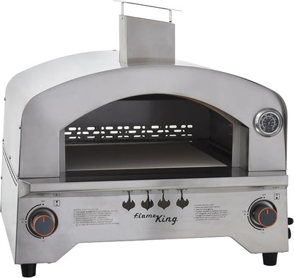 Flame King Propane Gas Pizza & Food Outdoor Oven for Camping, Backyard, Tailgating