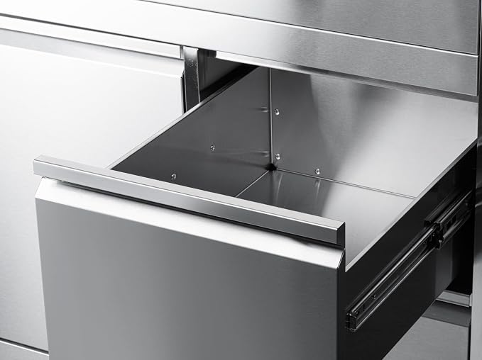 KoolMore 32 in. Outdoor Kitchen Liquid Propane Side Burner with Bottom Cabinet in Stainless-Steel (KM-OKS-SBC)