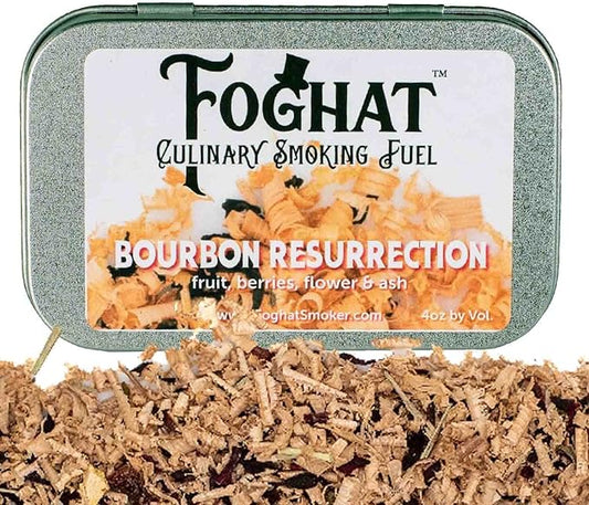 Cocktail Smoker Wood Chips - 4oz Bourbon Resurrection Shavings for Smoker, Whiskey & Drink Infuser Kit - Culinary Wood Smoking Chips for Hand Held Food Smoke Gun & Bourbon Drink Glass Smokers
