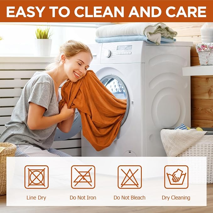 Peryiter 3 Pcs Couch and Loveseat Sofa Covers,Orange,Milk Silk | Armchair Covers for Living Room, Sofa Cushion Slipcover, Furniture Protector, Polyester and Spandex, Washable