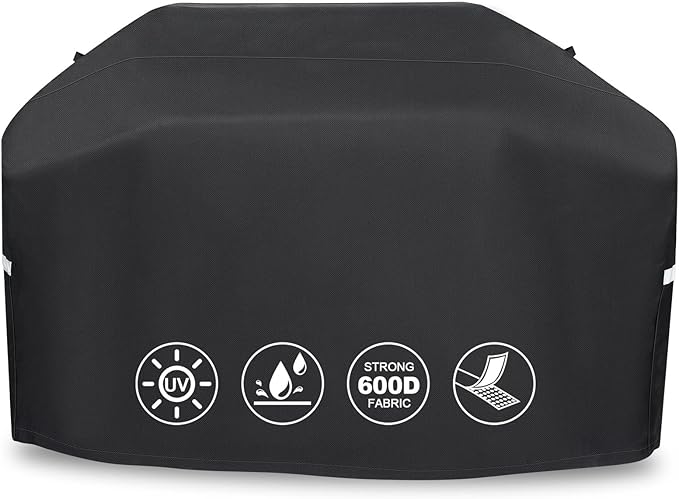 Grill Cover 70 Inch - 600D Waterproof Heavy Duty Outdoor Grill Cover for Weber Genesis and Genesis II 400 Series,All Weather Protection Compatible for Char-Broil,Nexgrill,Dyna-glo and More