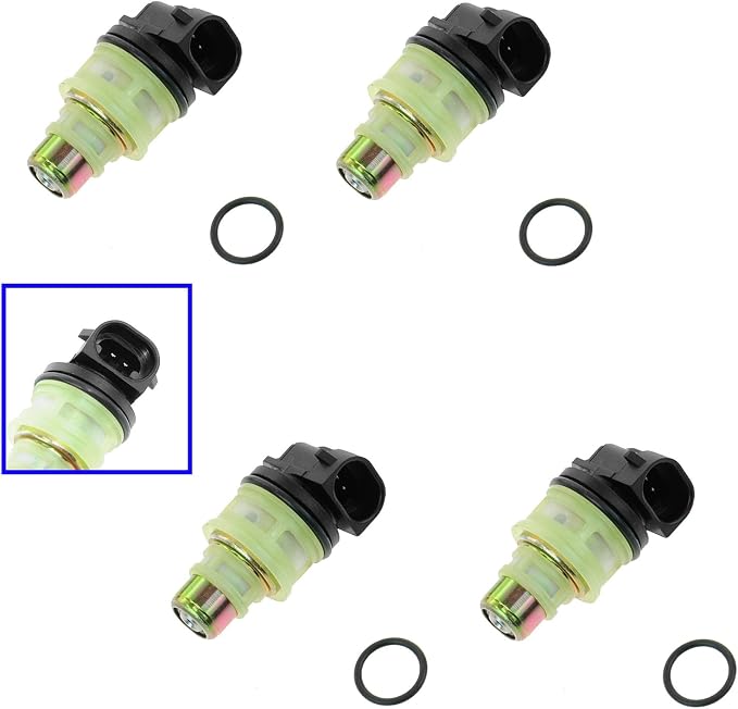 TRQ Port Fuel Injector Set of 4 Kit | For Chevy GMC Isuzu Pontiac 2.2L