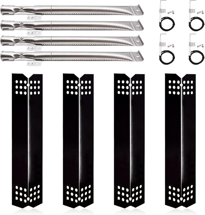 Grill Replacement Parts for Home Depot Nexgrill 720-0830H, 720-0783E, BHG 720-0783W, 720-0783H Gas Grill Models. Porcelain Steel Heat Plates, Grill Burners and Igniters for Members Mark 720-0830F