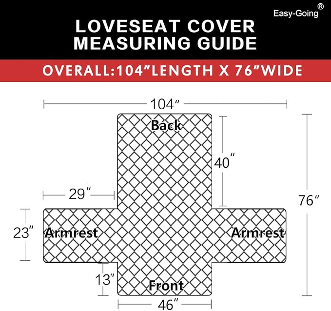 Easy-Going Reversible Couch Cover, 2 Cushion Sofa, Loveseat, Black/Beige | Machine Washable Slipcover For Dogs, Water Resistant Furniture Mat For Living Room, Non-Slip Sofa Cover, Pet Friendly