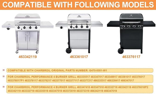 G470-0001-W1 Grill Warming Rack for Charbroil Performance 4 Burner Grill Replacement Parts 463342119 463347519 463342118 463376117 463376217 463332718, Swing Away Grid for Charbroil Accessories