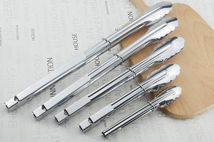 HINMAY Stainless Steel Cooking Grilling Tongs Extra Long Camp Dutch Oven Tongs for Kitchen and Barbecue Charcoal (16-Inch 3 Pieces)