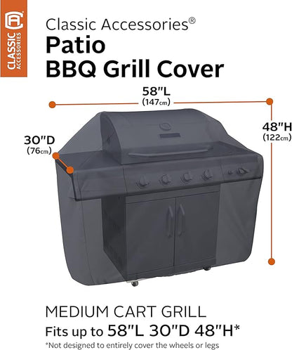 Classic Accessories Water-Resistant 58 Inch BBQ Grill Cover