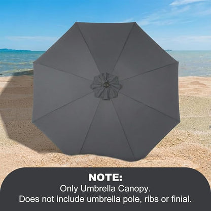 BPS Patio Umbrella Replacement Canopy for 10 ft 8 Ribs Table Umbrella, Outdoor Umbrella Replacement for Market Parasol, Canopy Only