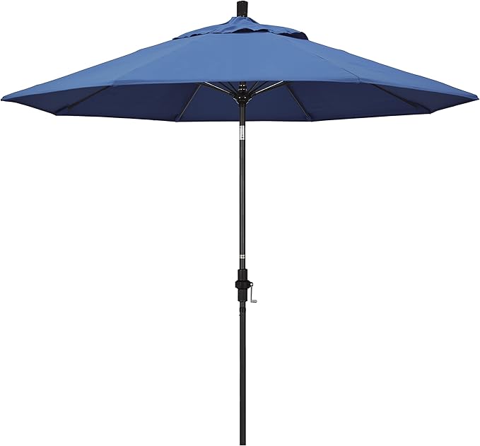 California Umbrella 9' Round Aluminum Pole Fiberglass Rib Market Umbrella