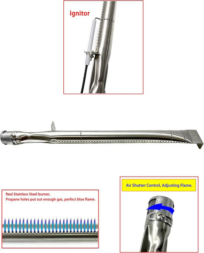 DG284 Grill Kit for Kenmore 146.34611410, 146.46372610, 146.23673310, 146.34461410, 146.10016510, 146.16198211, 146.46366610, 146.16142210 Grill Burner, Heat Plate, Ignitor & Crossover