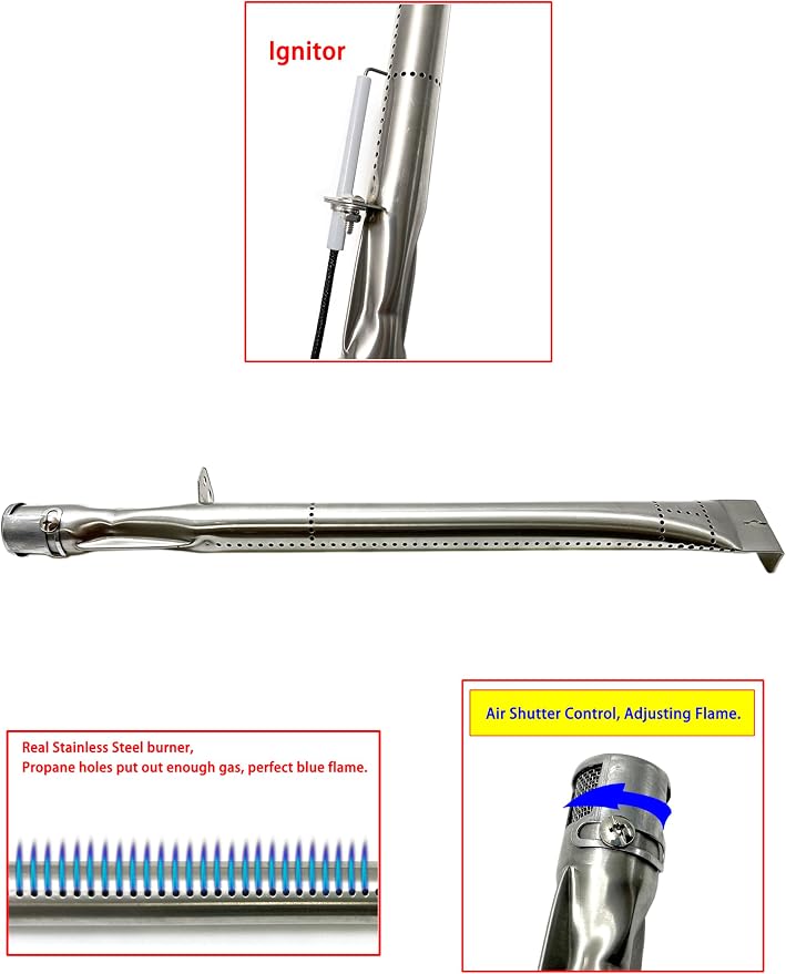 DG283 Grill Kit for Kenmore 146.34611410, 146.46372610, 146.23673310, 146.34461410, 146.10016510, 146.16198211, 146.46366610, 146.16142210 Grill Burner, Heat Plate, Ignitor & Crossover