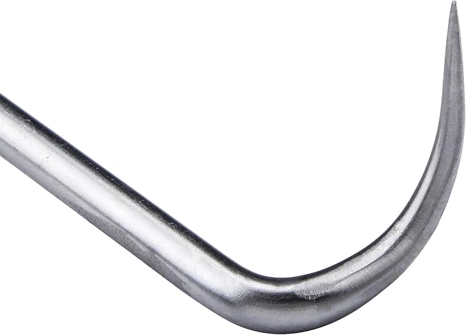 MSY BIGSUNNY 16" Heavy Duty Food Flipper with Sharp Tail Tip, Stainless Steel Grilling Meat Hook