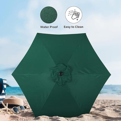 Simple Deluxe 9' Patio Umbrella Outdoor Table Market Yard Umbrella with Push Button Tilt/Crank