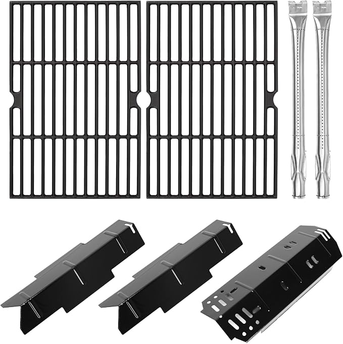 Grill Replacement Parts for Dyna Glo 2&3 Burner DGH353CRP | Heat Plate Shields, Grill Grates & Stainless Steel Burner Tubes for DGF350CSP, DGF350CSP-D, DGH353CRP-D Grills